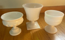 Vintage Milk Glass Vase Set of 3 Urn Vases Perfect for a Florist or Wedding picture