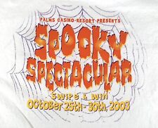 Vintage 2003 Palms Casino Halloween Spooky Spectacular White T-Shirt Size XL picture