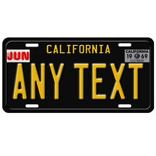 1960s California ANY TEXT Personalized Custom Aluminum FLAT License Plate Tag picture
