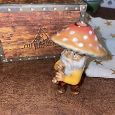 Camp Hollow Orange Mushroom Gnome Candle Holder Cake Topper - RARE picture
