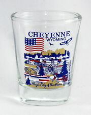 CHEYENNE WYOMING GREAT AMERICAN CITIES COLLECTION SHOT GLASS SHOTGLASS picture
