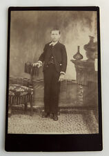 Antique Cabinet Card Awkward Young Man ORIGINAL I'd picture