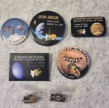 [7] Seven NASA Cassini-Huygens Mission Saturn & Titan Pinback buttons Pins L 159 picture