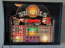 1/1 Casino Art VERY RARE Unique Nevada Nickels Custom Slot Lighted Glass Display picture