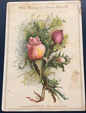 Niagara Corn Starch Flower Victorian Trade Card VTC 8 picture