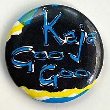 RARE Vintage 1983 KajaGooGoo pinback button pin badge blue Limahl 80s Too Shy 1