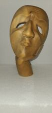 Hibiscus Wood Balinese Hand Carved Mask Statuette picture