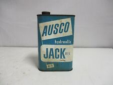 Vintage Ausco Hydraulic Jack Oil 32 OZ Advertising tin can Rare picture