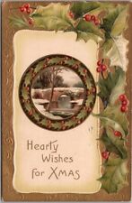 Vintage 1910 CHRISTMAS Embossed Postcard 