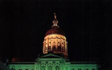 Georgia State Capitol at Night Vintage Chrome Postcard Unposted picture