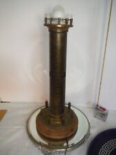 ANTIQUE/VINTAGE BRASS LIGHTHOUSE ELECTRIC TABLE LAMP FOLK ART TALL 16