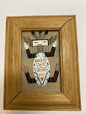 Native American Sand Art Begay Signed VTG Original Framed Water Creature 2x3 picture