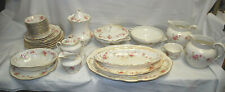 Edwin M Knowles China KNO341 Embossed Scallop w/Pink Rose Garland 39+ Pcs. L2724 picture