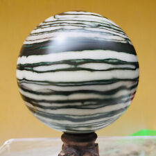 2.5lb Large Especial Green Zebra Stone Jasper Quartz Sphere Healing Mineral picture