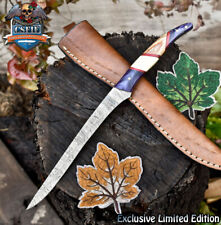 CSFIF Custom Full Tang Knife Twist Damascus Mixed Material Micrata Bolster Gift picture