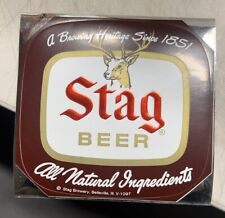 Vintage STAG BEER Decal Very Nice. Shiny Sticker Stag Beer Collecting. picture