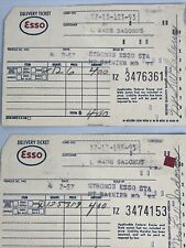 Esso Gas 1957 Mt. Rainier Maryland Strongs Esso Service Station Delivery Tickets picture