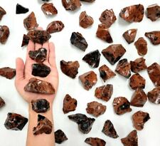 Raw Mahogany Obsidian Crystal Chunks Bulk Rough Stones Black Crystals Gemstones picture