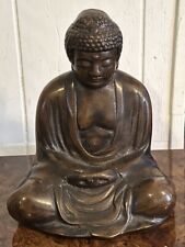 Vintage Oriental Trading Inc Bronze Mix Metal Meditating Buddha Statue 10” picture