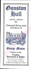 Vintage Travel Brochure Gunston Hall Lorton Virginia Colonial Home and Gardens picture