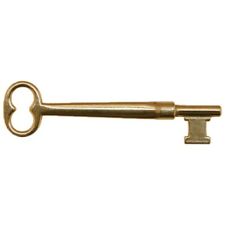 Solid Brass Skeleton Key w/Double Notched Bit - for House Doors NEW picture