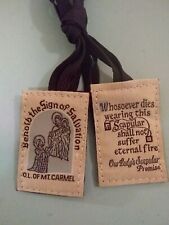 Brown Scapular 100% Wool Handmade in USA picture