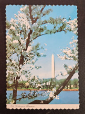 THE WASHINGTON MONUMENT.  WASHINGTON D.C. PRINCE VTG SOUVENIR POSTCARD picture