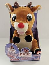 Rudolph the Red-Nosed Reindeer 2004 Gemmy Plush New in Original Box Works VIDEO picture