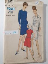 Vogue 6851 Vintage 1960s Dresses Sewing Pattern Size 16 picture