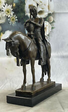 Art Deco Handcrafted Detailed  Museum Quality Medieval King Bronze Figurine Art picture