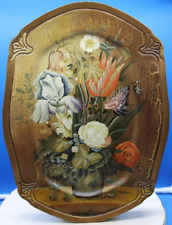 2005 Decorative Serving Tray with Iris Flowers - 14