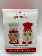 Hallmark Ornament Tis The Seasoning Santa & Mrs. Claus Salt Shakers Peppy Salty picture