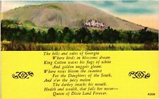 VTG Postcard- K5530. THE HILLS AND VALES OF GEROGIA. Unused 1940 picture