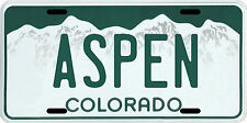 Aspen Colorado Aluminum License Plate picture