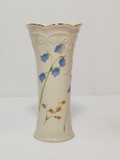 Vintage Lenox Blue Bells & Rose Floral Porcelain Bud Vase 5 in. picture
