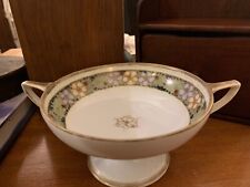 Antq Nippon~Noritake Porcelain Moriage Pedestal  Dish 1911 Arts & Crafts~Compote picture