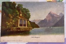 Tell's Kapelle William Tell Catholic Chapel Color Lithograph Postcard Switzerlan picture