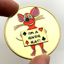 U.S.A Coin River Rat Poker Chip Gifts Commemorative Challenge Coins Gold Plated picture
