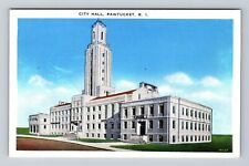 Pawtucket RI-Rhode Island, City Hall, Antique, Vintage Postcard picture