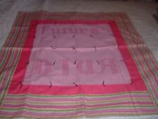 Vtg Estate Granny Core Gingham Fabric Wallhanging Baby Spring Quilt 34x31 #PB12 picture