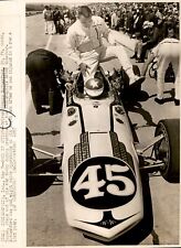 LG32 1967 AP Wire Photo DRIVER JOHNNY RUTHERFORD BACK IN ACTION INDIANAPOLIS picture
