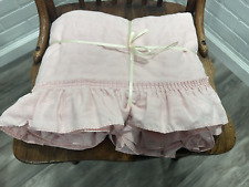 Vintage Ruffled Coverlet-Pink-Shabby Style-Cottagecore-Grannycore-Pink-Twin picture