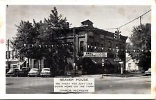 Ithaca Michigan~Seaver House Hotel & Restaurant~Fried Chicken~Pennants~1955 B&W picture