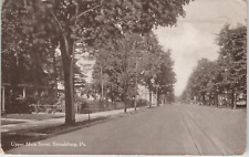 Postcard 1910 Upper Main Street Stroudsburg, PA Streetcar Tracks picture