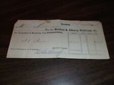 MAY 1875 BOSTON & ALBANY NYC  WESTFIELD, MA TO SPRINGFIELD, MA FREIGHT BILL picture