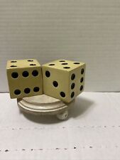 HUGE PAIR OF VINTAGE ART DECO OVERSIZED 2 1/2” DICE- MADE IN PHILLIPINES picture