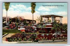 CA-California, Terraced Garden Of A California Home, Antique Vintage Postcard picture