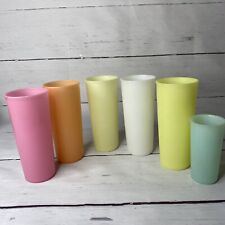 Vintage Tupperware Lot Of 5 - 14 oz Pastel Color Tumblers Plastic Cups 107 picture
