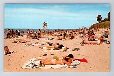 Chesterton IN-Indiana, Indiana Dunes State Park, Beach Goers, Vintage Postcard picture