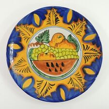 Authentic Talavera Mexican Folk Art Decorative Hanging Plate 11 1/4